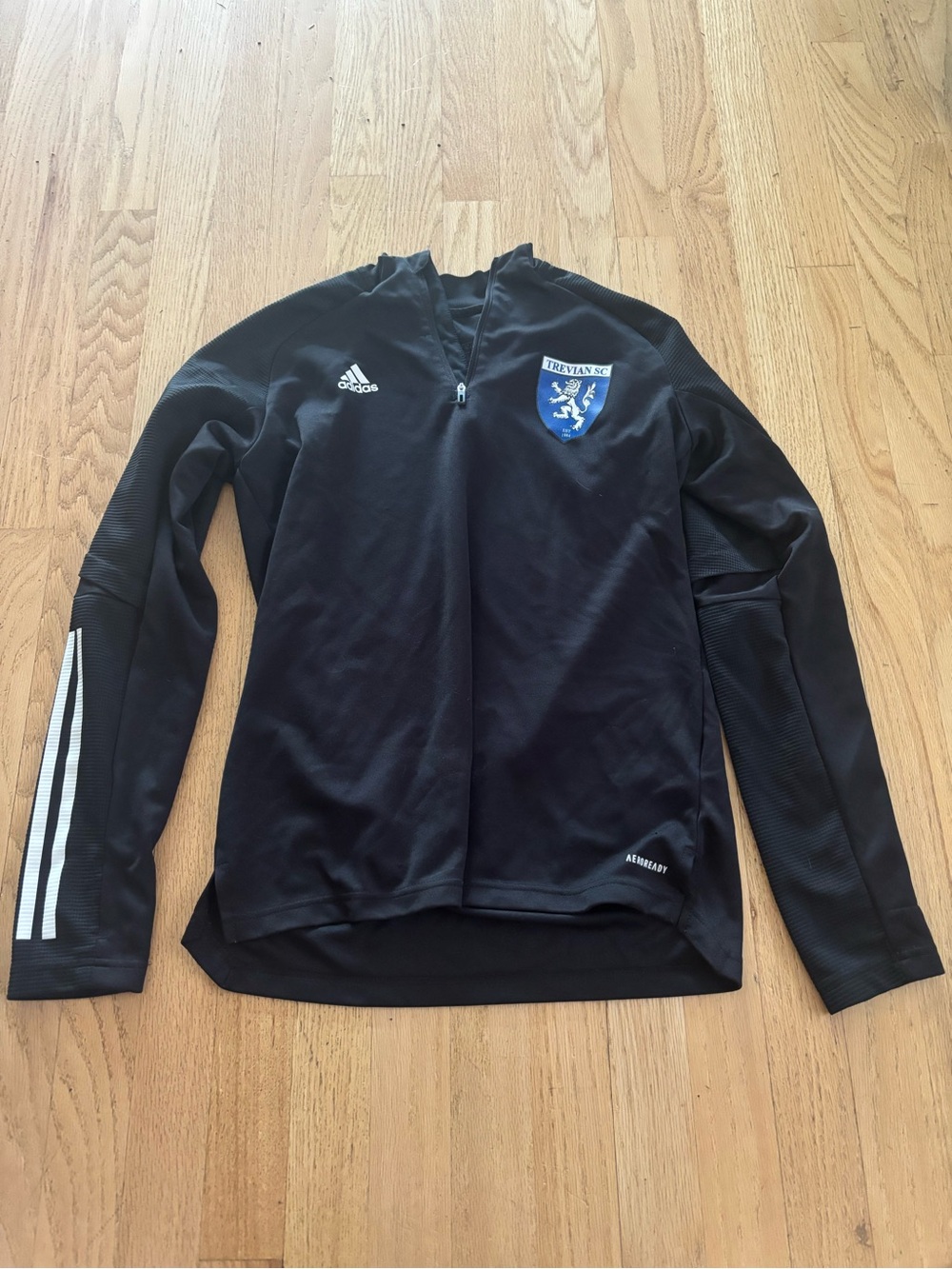adidas Black Athletic 1/4 Zip Jacket with Subtle Logo